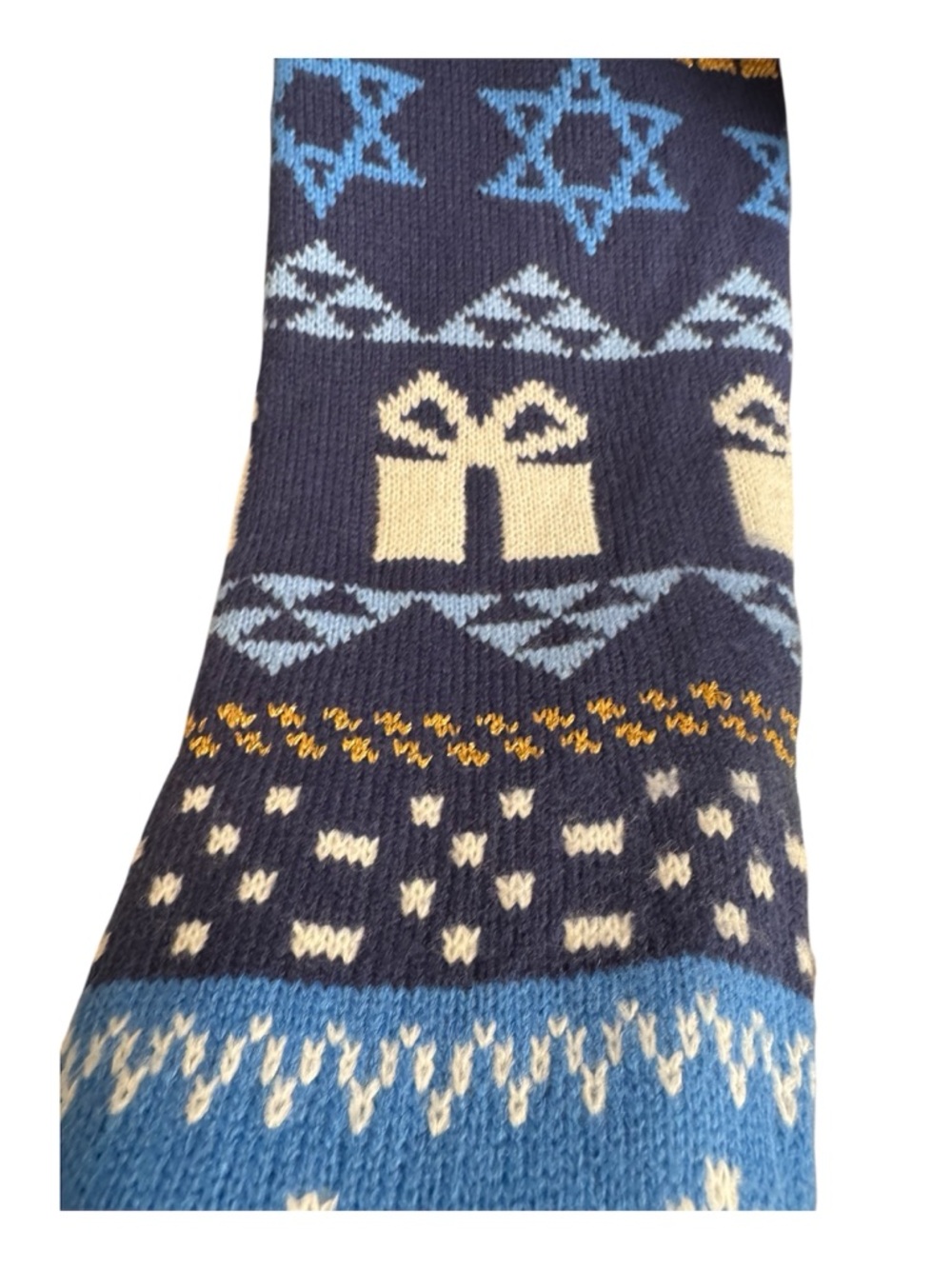Hanukkah Cat Multimedia Sweater with Gift Design - Picture 5 of 13